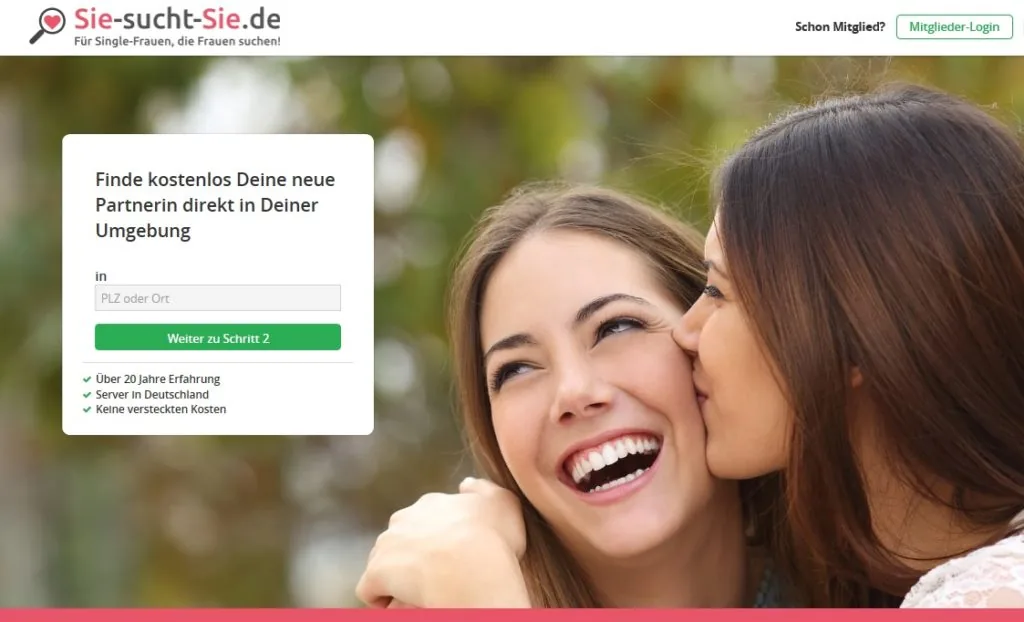 Startseite von Sie-sucht-Sie.de (Screenshot)